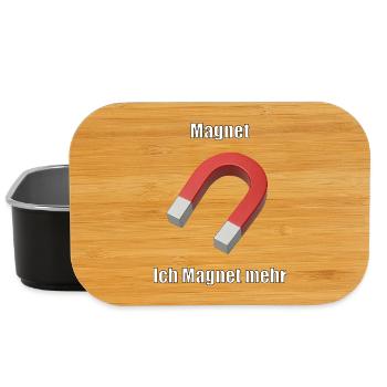 Magnet Meme T-Shirt – Funny German Sayings S - Lunch Box - black - Front
