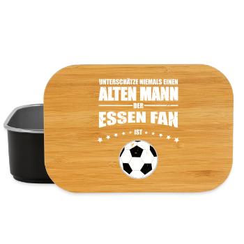Old Man - Essen Football Fan | Retro Vintage - Lunch Box - black - Front