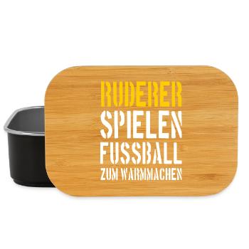 Rowers play football to warm up - Lunch Box - black - Front