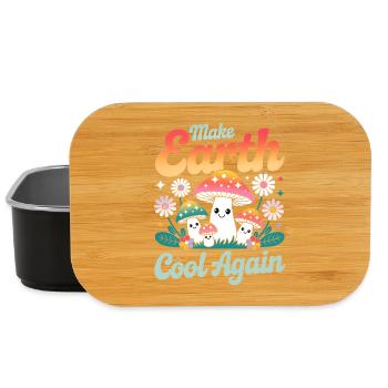 Mach die Erde wieder cool Kawaii Pilze - Lunch Box - Schwarz - Vorne