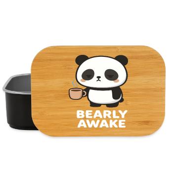 Panda - À peine réveillé - Boîte à goûter - noir - Devant