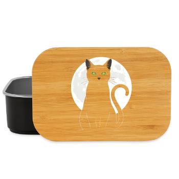 Black Cat Full Moon Mystic for Cat Fans - Lunch Box - black - Front