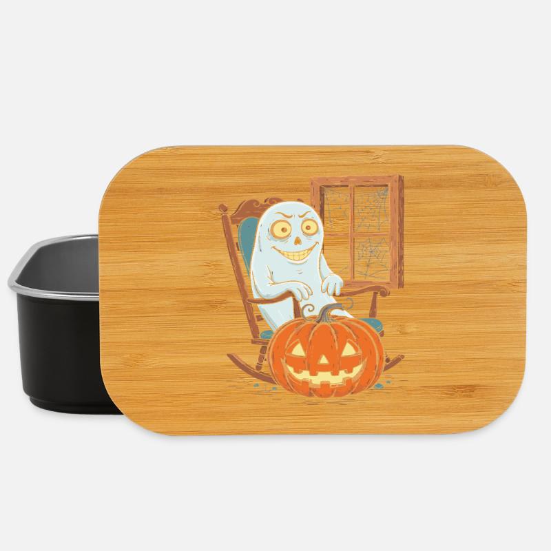 Ghost in the Pumpkin Glow - Lunch Box - black