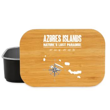 Iles des Açores Boussole Vintage - Boîte à goûter - noir - Devant
