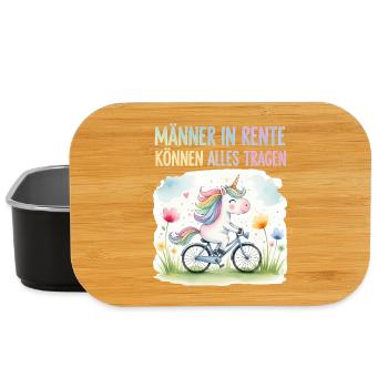Rentner Einhorn Lustiger Spruch Rente Ruhestand - Lunch Box - Schwarz - Vorne