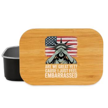 Are We Great Yet? Protest Graphic - Lunch Box - black - Front