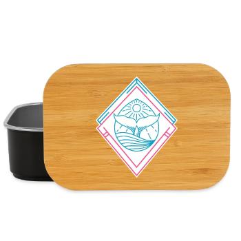 Whale Geometric Shapes – Trendy Hipster Design - Lunch Box - black - Front