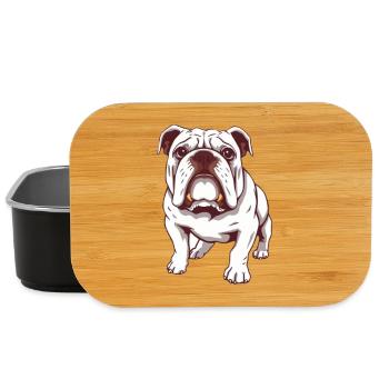 Bulldogge amerikanische Bulldogge Bulldoggen  - Lunch Box - Schwarz - Vorne
