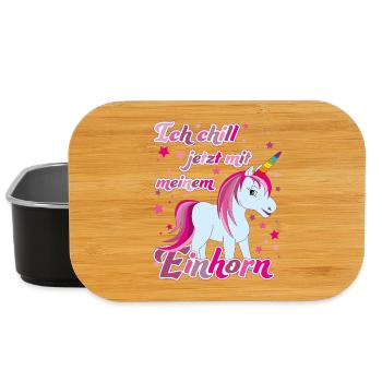 Ich chill jetzt mit meinem Einhorn, Lustig - Lunch Box - Schwarz - Vorne