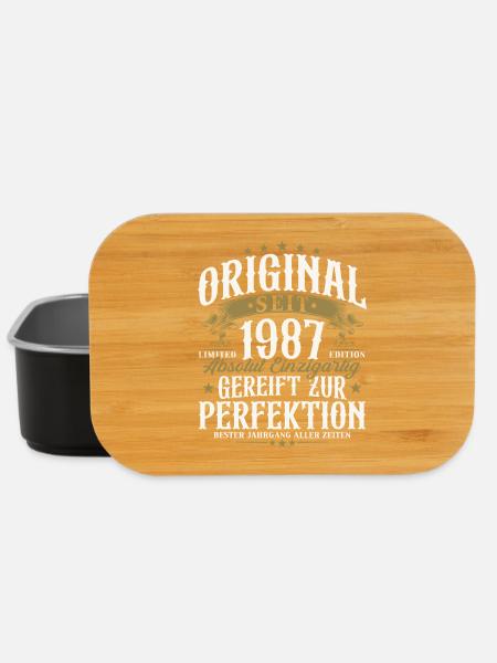 Original 1987 Jahrgang Geburtstag Retro Geschenk - Lunch Box - Schwarz