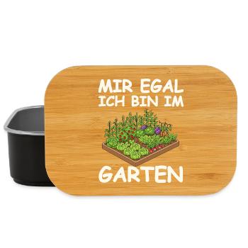 Mir Egal Ich Bin Im Garten - Lunch Box - Schwarz - Vorne