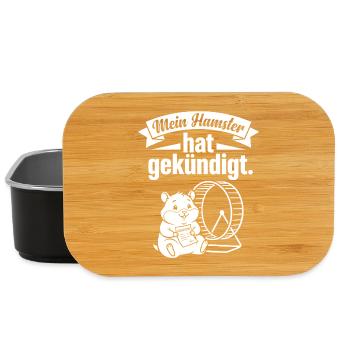 Mein Hamster hat gekündigt Hamsterrad Humor - Lunch Box - Schwarz - Vorne