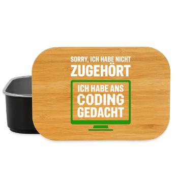 Sorry, Nicht Zugehört Coding Gedacht - Lunch Box - Schwarz - Vorne