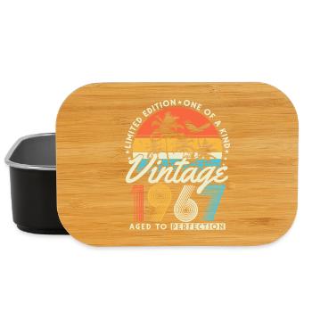 Vintage 1967 Vintage Retro Birthday Gift - Lunch Box - black - Front