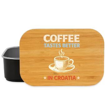 Le café a meilleur goût en Croatie - Boîte à goûter - noir - Devant