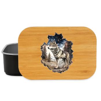 Wolf Starry Sky - Lunch Box - black - Front