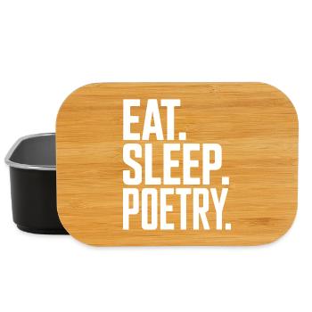 Eat Sleep Poetry Typography - Lunch Box - black - Front