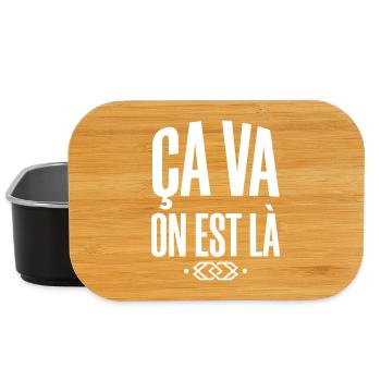 Ça va on est là - Slogan Urbain - Boîte à goûter - noir - Devant