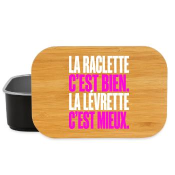 La raclette c-est bien La levrette c-est mie - Lunch Box - Schwarz - Vorne