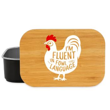 Ich spreche fließend Vogelsprache, witzig, witzig. - Lunch Box - Schwarz - Vorne