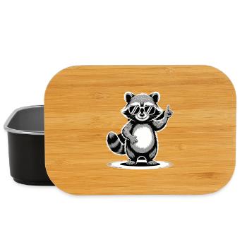 Raccoon - Lunch Box - black - Front