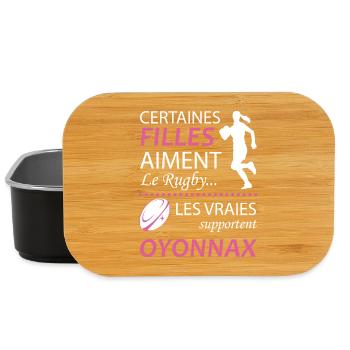 Certaines Filles Aiment Le Rugby Les Vraies Sup... - Boîte à goûter - noir - Devant