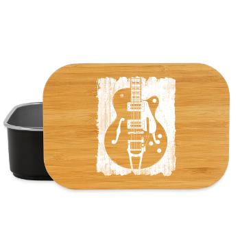 Graffiti Guitar Silhouette - Lunch Box - black - Front
