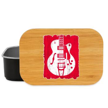 Graffiti Guitar Silhouette - Lunch Box - black - Front