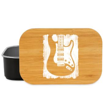 Graffiti Guitar Silhouette - Lunch Box - black - Front
