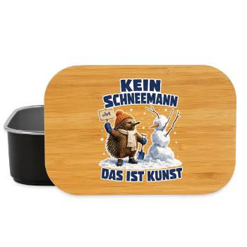 Kein Schneemann. Das ist Kunst - Lunch Box - Schwarz - Vorne