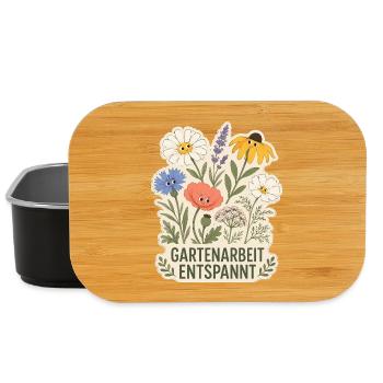 Gartenarbeit entspannt - Lunch Box - Schwarz - Vorne