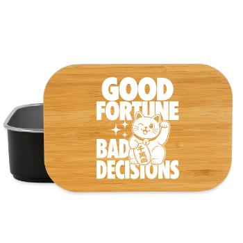 Good Fortune Bad Decisions Cat - Lunch Box - Schwarz - Vorne