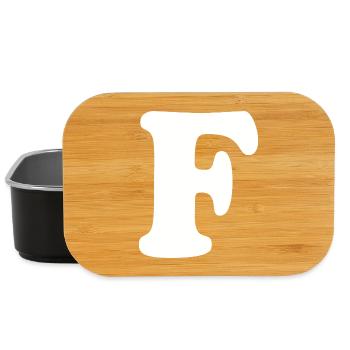 Large F Style Print | Letter F | F Logo - Lunch Box - black - Front