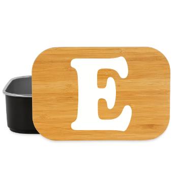 Impression grand style E | Lettre E | E Logo - Boîte à goûter - noir - Devant