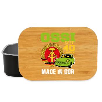 Geburtstag DDR Ossi Ost Produkt 40 Jahre - Lunch Box - Schwarz - Vorne