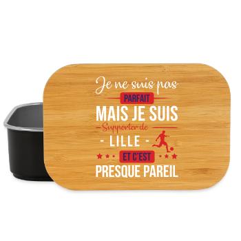 Je Ne Suis Pas Parfait Mais Je Suis Supporter D... - Boîte à goûter - noir - Devant