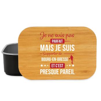 Je Ne Suis Pas Parfait Mais Je Suis Supporter D... - Boîte à goûter - noir - Devant
