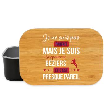 Je Ne Suis Pas Parfait Mais Je Suis Supporter D... - Boîte à goûter - noir - Devant