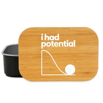 i had potential: Minimalistische Graphik - Lunch Box - Schwarz - Vorne
