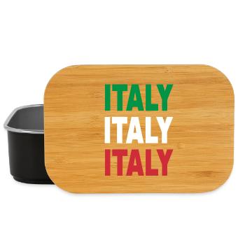 Italien / Geschenk / Geschenkidee - Lunch Box - Schwarz - Vorne