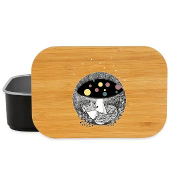 Cute fox illustration - Lunch Box - black - Front