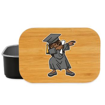 Schwarzes Mädchen Student dab Abschluss Schule - Lunch Box - Schwarz - Vorne