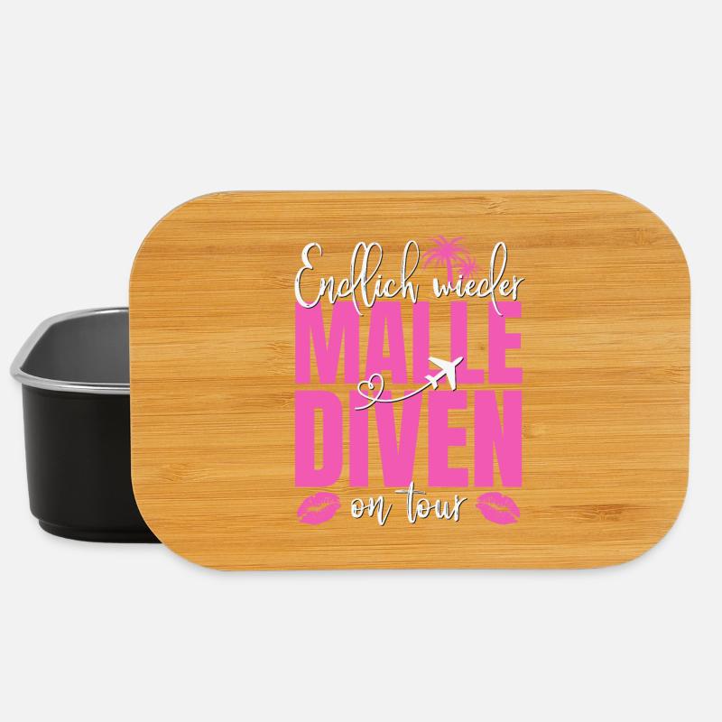 Mallorca Spruch Endlich Wieder Malle Diven On Tour - Lunch Box - Schwarz