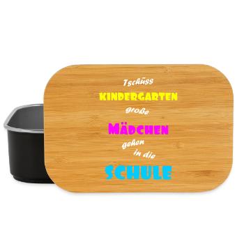 Einschulung Maedchen - Lunch Box - Schwarz - Vorne