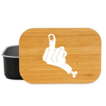 Severed hand and vulgarity (white) - Lunch Box - black - Front