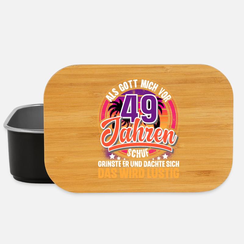 49. Geburtstag Als Gott Mich Schuf Vor - Lunch Box - Schwarz
