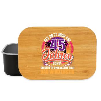 45. Geburtstag Als Gott Mich Schuf Vor - Lunch Box - Schwarz - Vorne