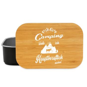 Camping könnte ich Hauptberuflich machen - Lunch Box - Schwarz - Vorne
