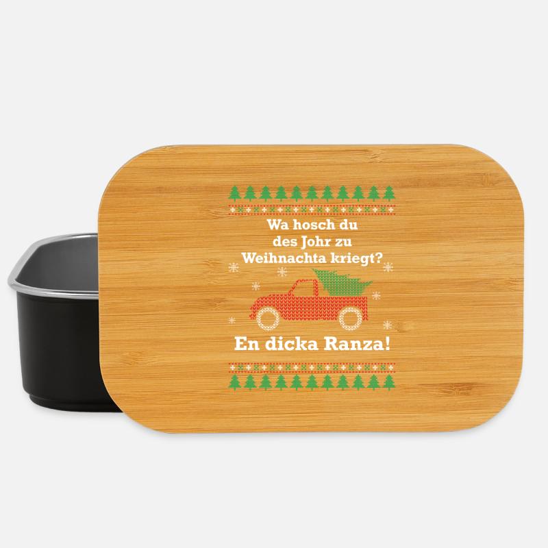 Wa hosch du des Johr zu Weihnachta kriegt? - Lunch Box - Schwarz