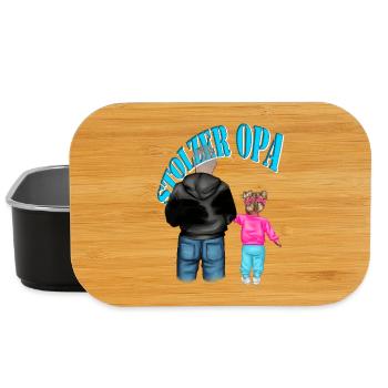 STOLZER OPA - Enkelin blonde Haare Kind Mädchen - Lunch Box - Schwarz - Vorne